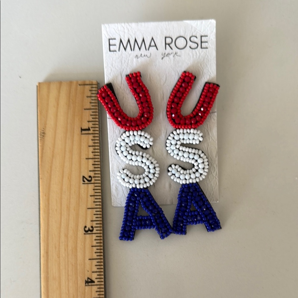 Emma Rose USA Beaded Earrings